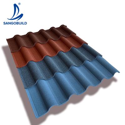 China Postmodern Colored Stone Coated Roof Tile Manufacturers Golan Steel Classic Tile for sale