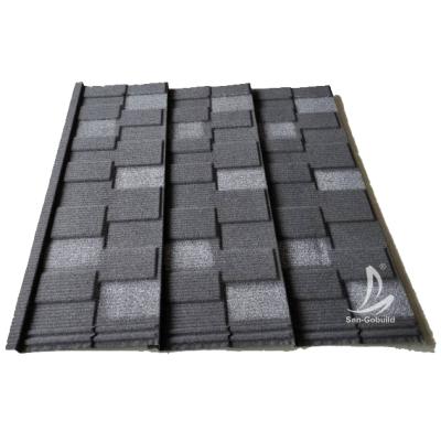 China Modern Roofing Metal Roof Tile Aluzin Stone Coated Roof Type Building Materials Tile Price Per Square Meter for sale