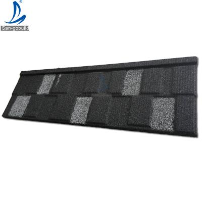 China Modern Shingle Design Zinc Coated Steel Roof Tile Stone Coated Metal Roofing Sheets Nigeria Africa for sale