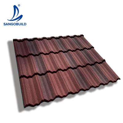 China 1290x370mm Lightweight Roofing Materials Stone Coated Roof Tiles South Africa Modern Classic Type for sale