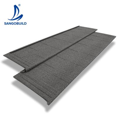 China Modern Interlocking Roof Tile, 0.45MM Stone Coated Galvanized Aluminum Steel Panel Interlocking Roof Tiles Canada for sale