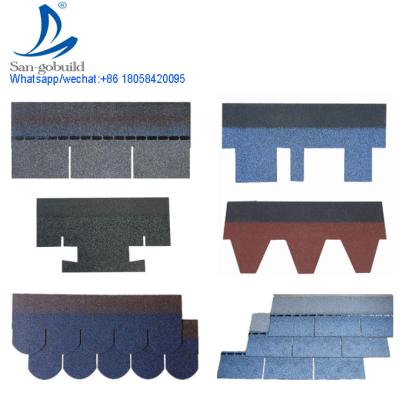 China Colorful Kerala Asphalt Shingle Roof Sheet Asphalt Roofing Sheet Bitumen Sheet Windproof Price for sale