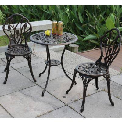 China Leisure Good Quality Cast Iron Metal Bistro Set for sale