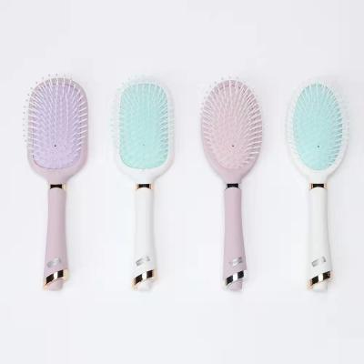 China Naturally Eco-friendly Popular Plastic Handle Detangle Hair Massage Hair Brush for sale