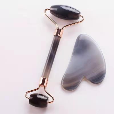 China Wholesale Custom Logo Double Head Massage Roller Gua Sha Tool Kit for sale