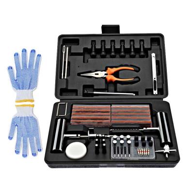 China Easy Carry Car Tire Repair Kit Tubeless 4 Sets Tire Puncture Plug Repair Tool Kit for sale