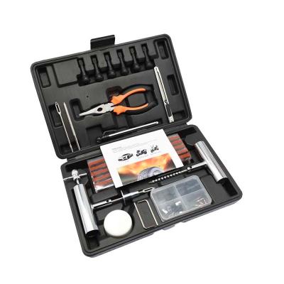 China Easy Carry Car Tire Repair Tool Set with 100-Pieces Tool Box Emergency Plastic Repair Kits for sale