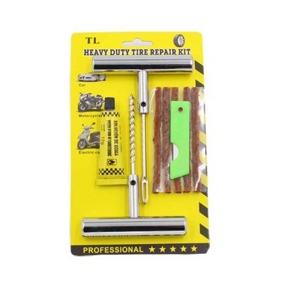 China Easy Carry Hot Selling Cheap Tire Repair Kit 9PCS Tire Puncture Repair Tools Or Kit for sale