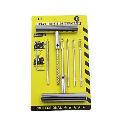 China Easy Carry 7pcs Bicycle Tire Repair Puncture Tool Kit Set Bike Tire Plug Garage Tools New Tire Repair Flat Tool for sale