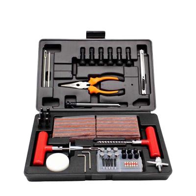 China Easy Carry Automobile 98pcs Easy Use Car Flat Tubeless Motorcycle Universal Heavy Duty Repair Kit Tool Box Set Double Tire Corrugated Box for sale