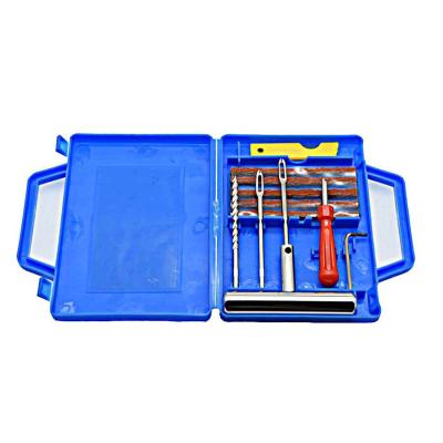 China Easy Carry Emergency Tools 12pcs Tire Repair Kit Auto Repair Equipment Set Double Corrugated Box Plastic Bang Box Repair Used 12 pcs NC; ZHE for sale