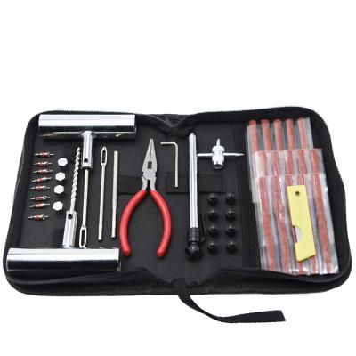 China Easy Carry 46pcs Tire Repair Universal Car Bike Tire Puncture Repair Accessories Auto Repair Tool Kit for sale