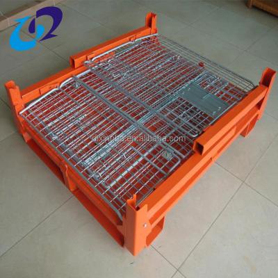 China Warehouse Logistic Tools Galvanized Metal Storage Cargo Wire Mesh Cage for sale