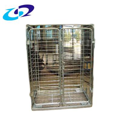 China High Quality Galvanized Steel Collapsible Full Open Roll Cage Container for sale