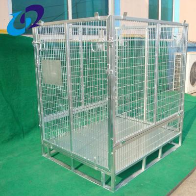 China European Folding Steel Wire Mesh Pallet Basket Container for sale