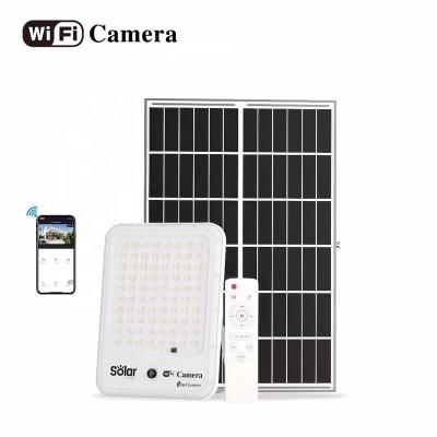 China Park wifi camera warm white solar security outdoor led flood light for sale