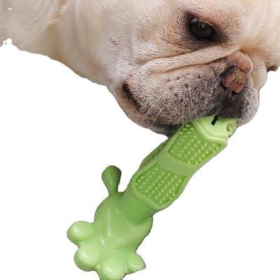 China Viable Safe Clean Tool Elastic Rubber Dog Molar Teeth Toothbrush Rubber Molar Teeth Bite Resistant Pet Toy For Playing for sale