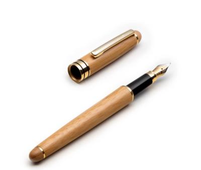 China office & School Pen Antique Bamboo Wood Fountain Pen Set Calligraphy Writing Gift Pen Set for sale