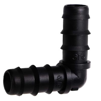 China Agricultural Irrigation Drip Pipe PE Burr Irrigation Watering Elbow Cut Quick Quick Connector for sale