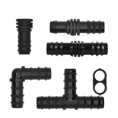 China 16mm Agriculture Irrigation Line Drip Fittings Barb Connector 16mm Straight for sale