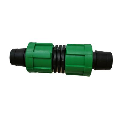 China Quick Strip Agricultural Water Drip Greenhouse Irrigation Connector Lock Ring Coupling for sale