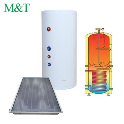 China 50-1000L hotel heat exchanger solar hot water storage tank for solar hot pressed steel water tank for sale