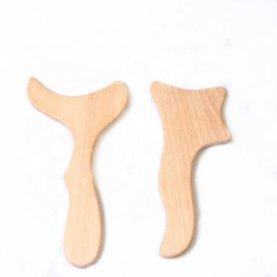 China Eco-friendly Wooden GuaSha Tools Wooden Lymphatic Drainage Tool Anti Cellulite Massage Tool Use For Massage for sale