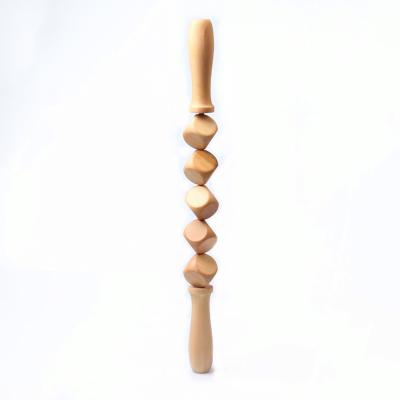 China Eco-friendly Wooden Massage Roller Stick Body Massage Roller Muscle Pain Restraining Relaxation for sale