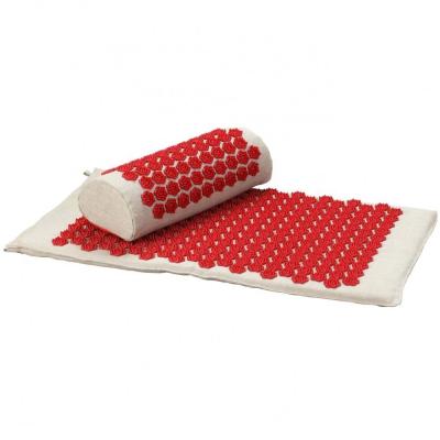 China Acupressure Mat Foot Shakti Camellia Plastic Portable Natural Canvas Spikes Massage Mat and Pillow Set by Akkupressur for sale