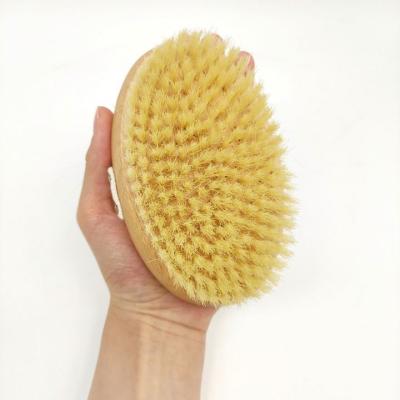 China All Natural Dry Skin Bath Brush Brush Portable Body Lotus Wooden Bath Drying Brush Clean Personal Care Tools Dry Skin for sale