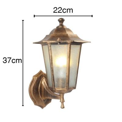 China Wholesale Tempered Glass Tealight Iron Wall Lamp Outdoor Waterproof Decoration Retro Chandelier and Chandelier for sale