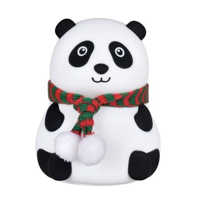 China Cartoon Charging Lovely Giant Panda Luminous RGB RGB Color Changing Lamp Shaped Panda BPA Silicone Led Children's Night for sale