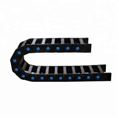 China slot type rack with link chain plate most popular high speed black nylon material bridge cable carrier electric drag chain for sale