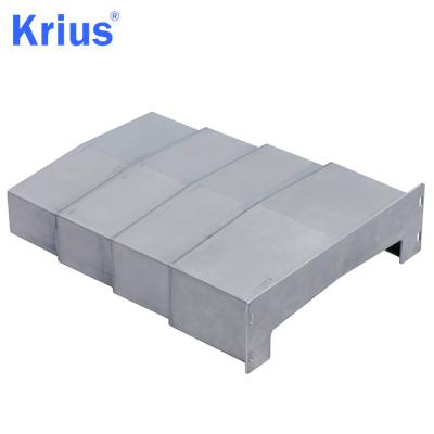 China Pretty And Promote Machine Working Efficiency Machine Dust Steel Plate Cover Telescopic Steel Bellows Cover for sale