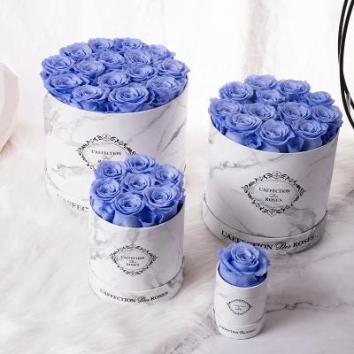 China decorative flowers & Garlands Preserved Bulk Rainbow Roses Durable Roses Eternal Paper Box For Valentine's Day for sale