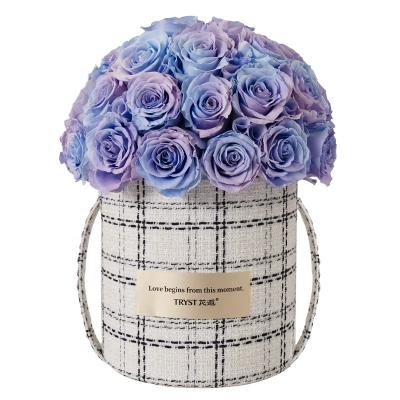 China decorative flowers & Braid Mother's Gift Real Natural Eternal Immortal Flowers Dried Floral Eternal Different Color Preserved Forever Roses In Box for sale