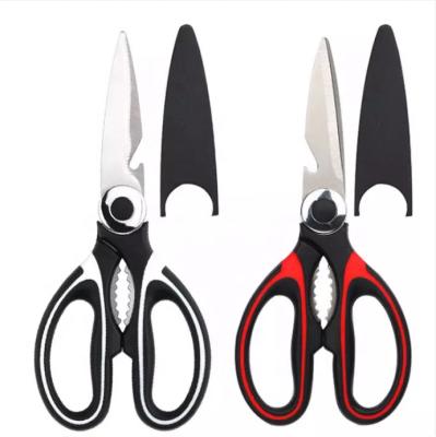 China Food Safety High Quality Multipurpose Functional Utility Stainless Steel Heavy Duty Cooking Shears Kitchen Scissors with Cover for sale