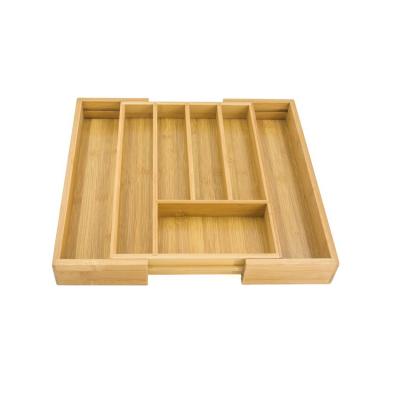 China Viable Professional Design Kitchen Storage Drawer Expandable Bamboo Organizer for sale