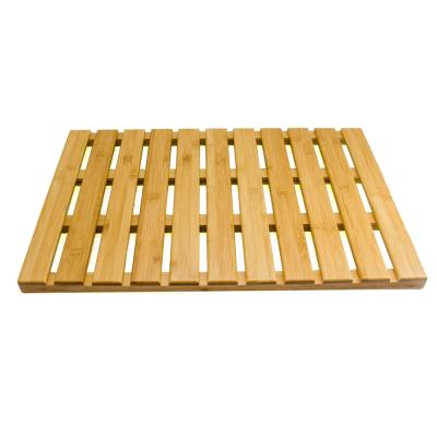 China Bath Mat Non Slip Bathroom Board Viable Bamboo Shower Mat for sale