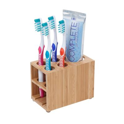 China Sustainable Good Quality Bamboo Toothbrush And Toothpaste Holder for sale