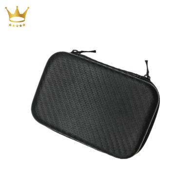 China Portable for Travel PU Waterproof EVA Headphone Carrying Case Carbon Fiber Leather for sale