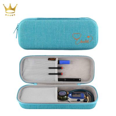 China Portable for Travel Turquoise Hospital Stethoscope Medical Carrying Case for sale