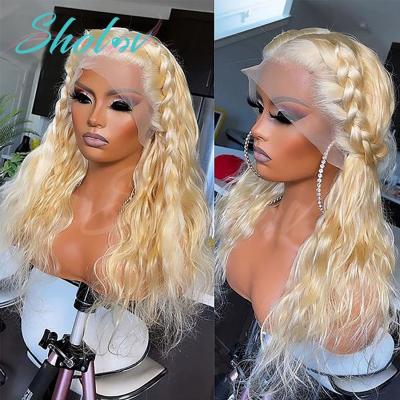 China HD Transparent Silky Straight 13x6 Virgin Brazilian Hair Lace Front Wig Blonde Human Hair Wig 613 40 Inches Long For Black Women for sale