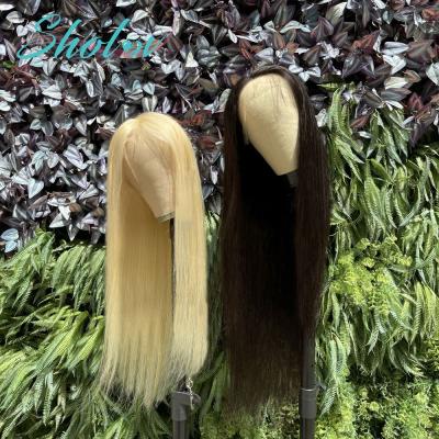 China Silky Straight Wave Blonde Hair Lace Front Wigs, Closure Wig With Blonde Hairnets, Hair Wigs Honey Blond Color 4*4 Wigs 613 40 for sale