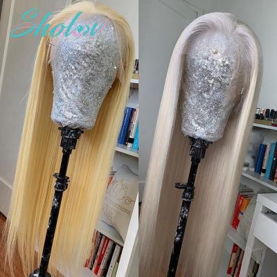 China Silky Straight Wave Cuticle Aligned 613 Virgin 360 Full Lace Wig Water Wave Swiss Hd Lace Frontal Wigs 613 Full, 613 Hair Wigs With Headband for sale