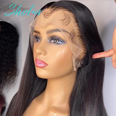 China Virgin Human Hair Full Lace Front Wigs Glueless Wave Frontal 13x6 Highlighted Hd Transparent Brazilian Raw Curly Silky Straight Human Hair Lace for sale