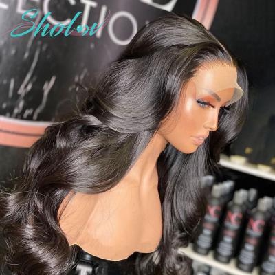 China Body Wave 100 Lace Up Wig Hair Vendors Preplucked Harline Full Lace Wig Transparent Bleached Wig Top Selling HD Undetectable for sale