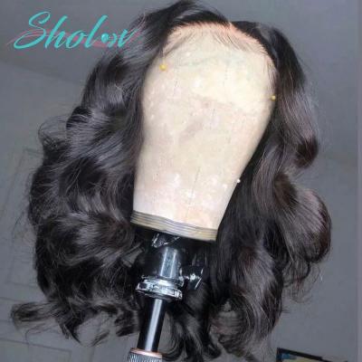 China Hd Seller Body Wave Water Wave 360 ​​Full Glueless Human Hair Natural Black Transparent Lace Frontal Wig 100% With Baby Hair For Black Women for sale