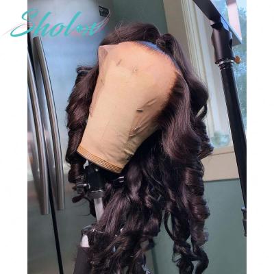 China Lace Front Wig Short With Bang Full Body Wave Brazilian Remy Color Blonde Body Wave Hd Raw Transparent Human Hair for sale