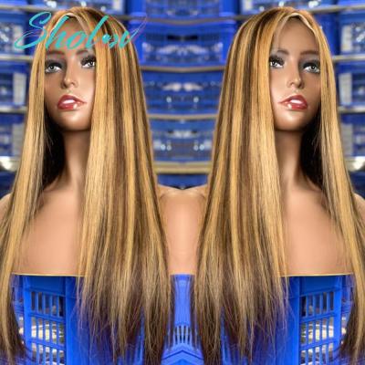 China P4/27 Inch, Lase Front Wigs 38 Hair Lace Front Wigs Ginger Highlight 12A T Body Wave 26 Inch Hair Band Lace Front Wig 150 Density for sale